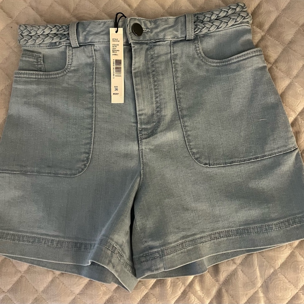 Alice + Olivia High Waist Blue Shorts